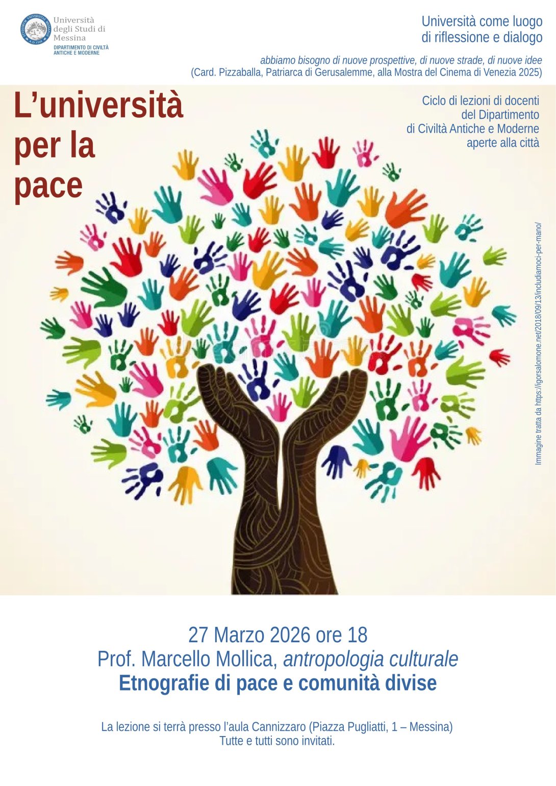 Etnografie di pace e comunità divise. Prof. Marcello Mollica